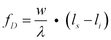Wzór: fD = w/λ · (ls − li)